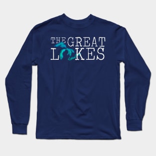 The Great Lakes Watercolor Lakes Long Sleeve T-Shirt